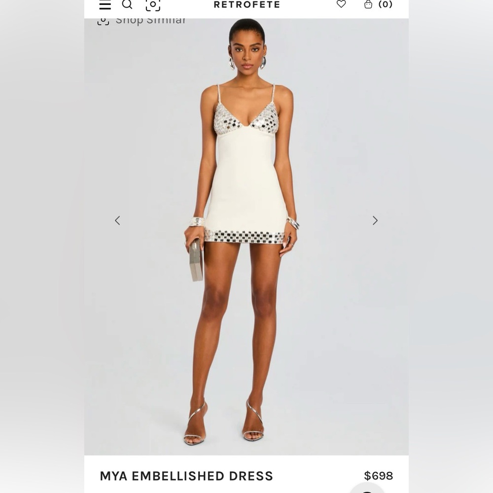 Retrofete Mya Embellished Dress Size Small